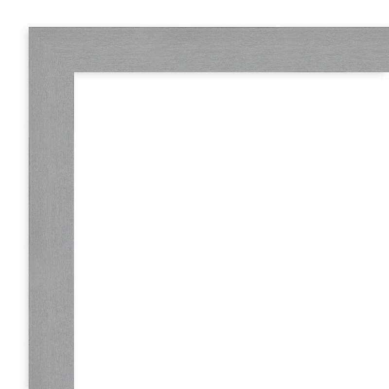 Brushed Framed White Corkboard Bulletin Board
