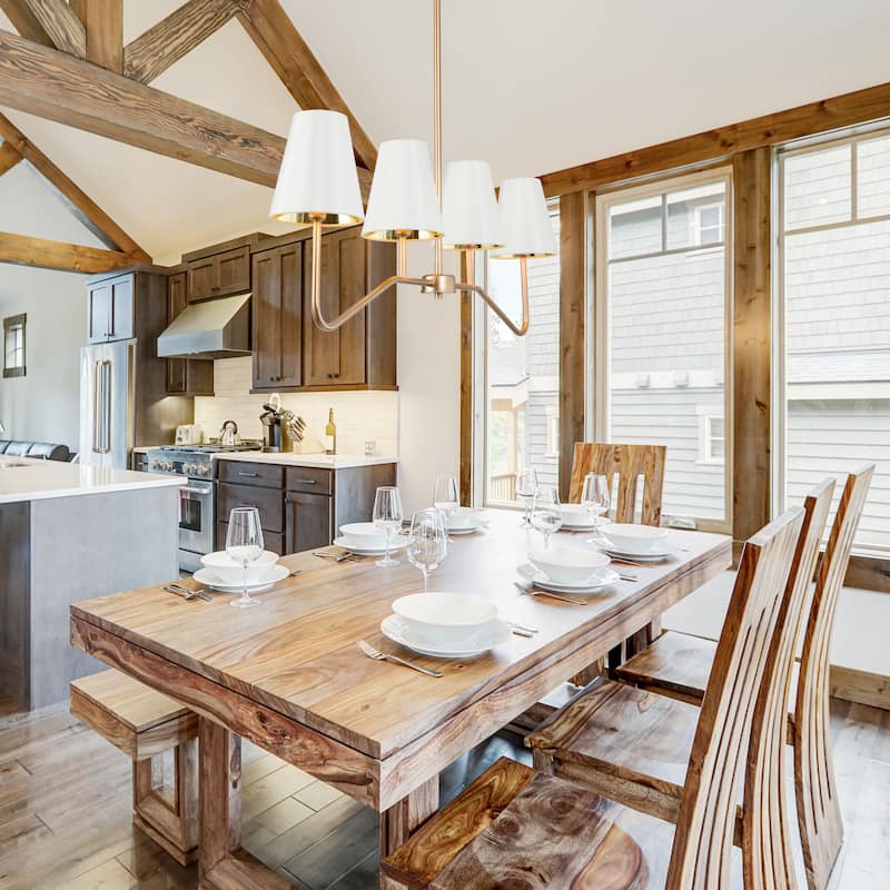 Modern Farmhouse 4-Light Gold Chandelier Fabric Kitchen Island Light