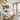 Modern Farmhouse 4-Light Gold Chandelier Island Lights with Fabric Shade for Dining Room