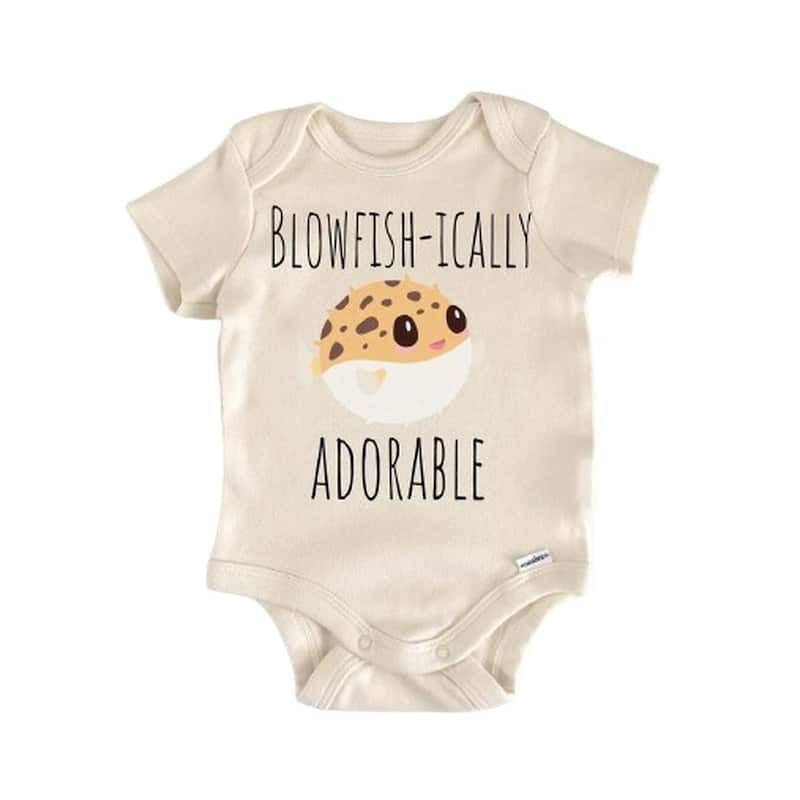 Blowfish Pufferfish Seafood Fish - Baby Boy Girl Clothes Infant Bodysuit Funny Cute