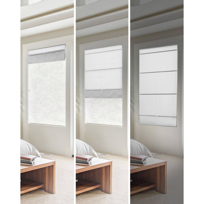 CHICOLOGY Cordless Magnetic Light Filtering Roman Shades