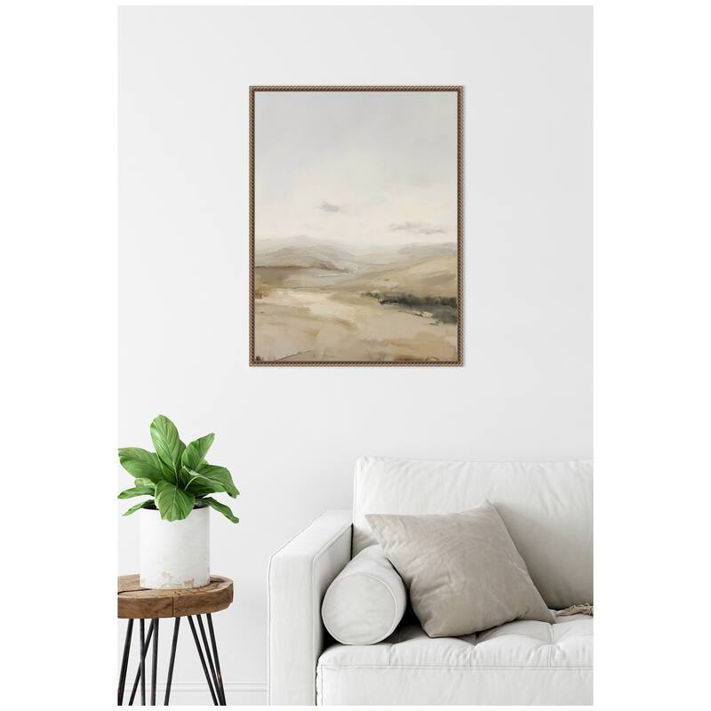 Kate and Laurel Fading Fields I by Amy Lighthall Framed Canvas Wall Art Print