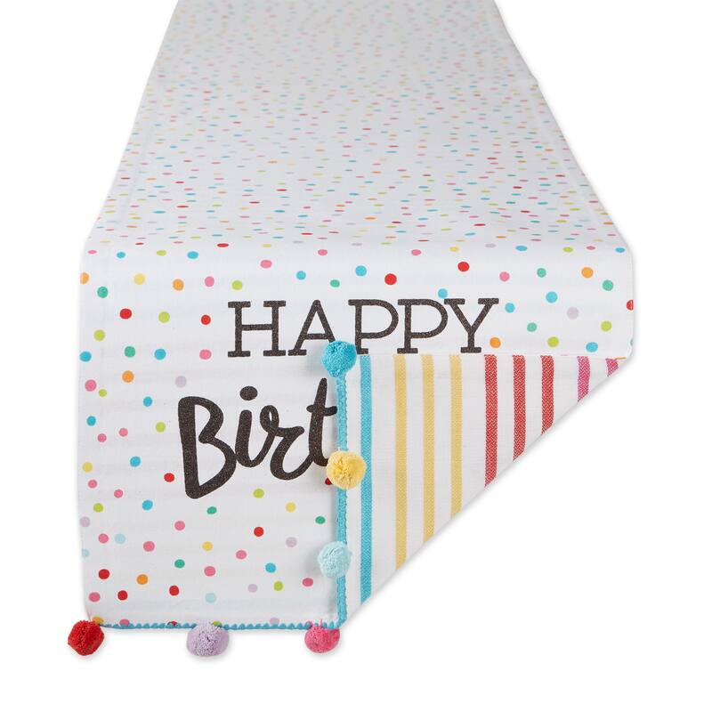 Happy Birthday Embellished Table Runner