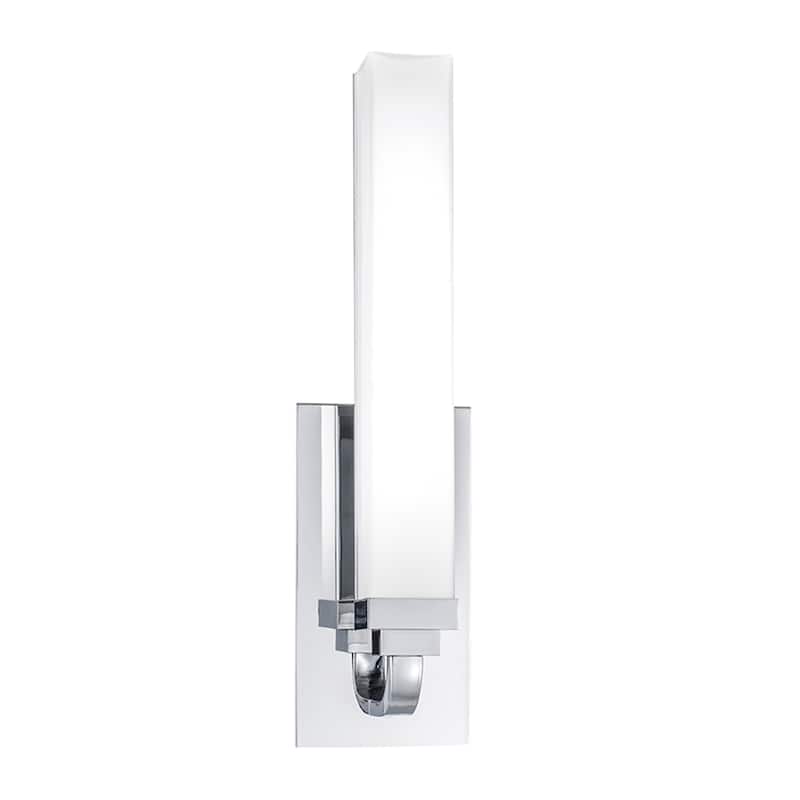Tetris 16'' High Integrated LED Sconce - Chrome - 16 inch Tall