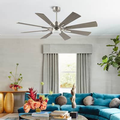 WINGBO 60 inch Windmill 8-Blade LED Indoor Ceiling Fan - N/A
