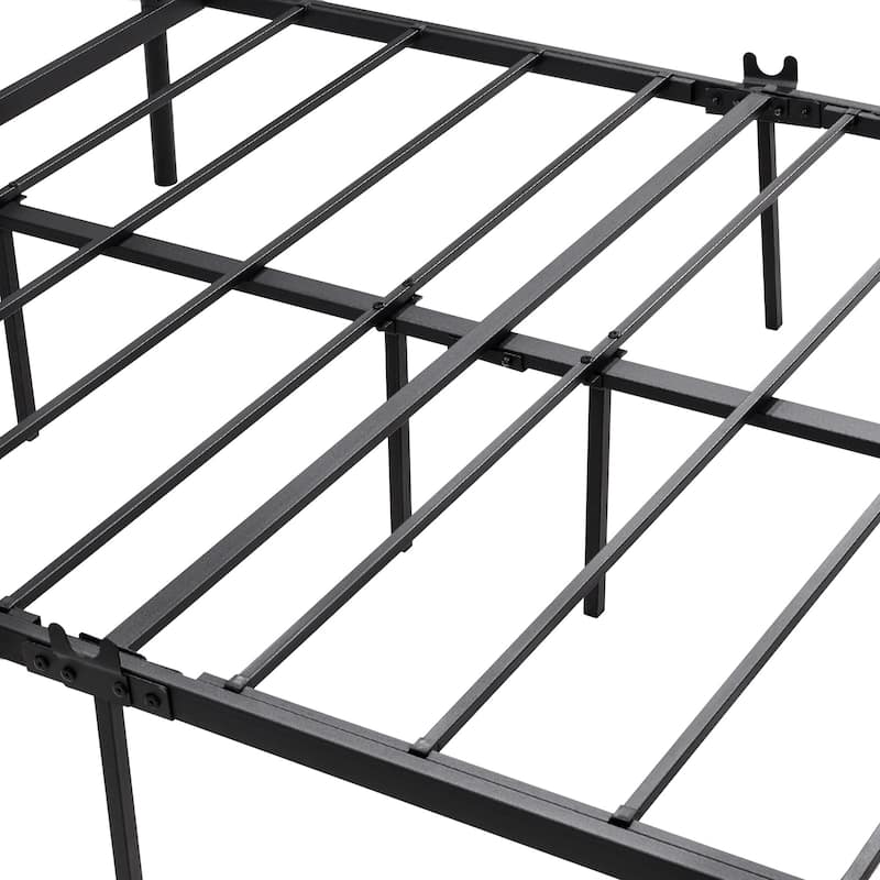 Twin Metal Platform Bed Frame with Headboard