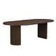 preview thumbnail 4 of 22, Christopher Knight Home - Eleanor Modern Style Oval Rubberwood Dining Table - 88" W x 40" D x 30" H