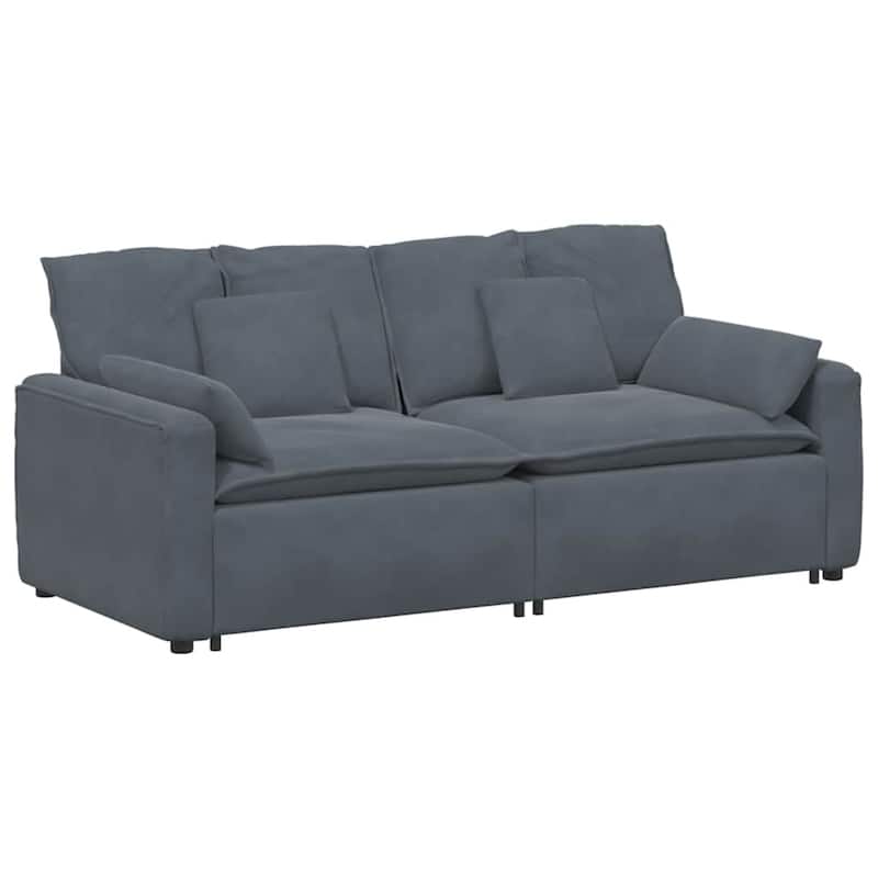 vidaXL Modular Sofa Dark Grey - 41.3 x 88.2 x 25.2 in