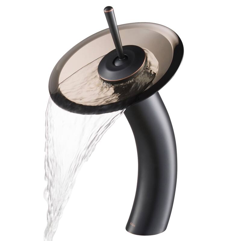 Kraus Waterfall Single Hole Vessel Bathroom Faucet