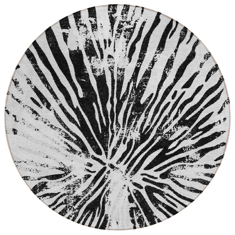 HomeRoots Abstract Transitional Rectangle Outdoor Rug