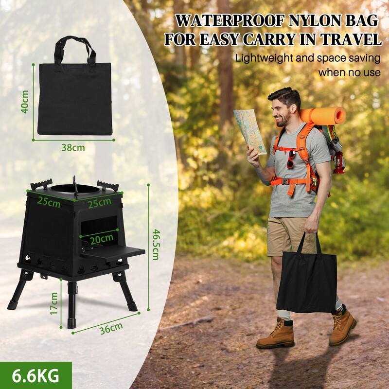 Medium/Large Ultra Lightweight Portable Camping Stove with Carry Case
