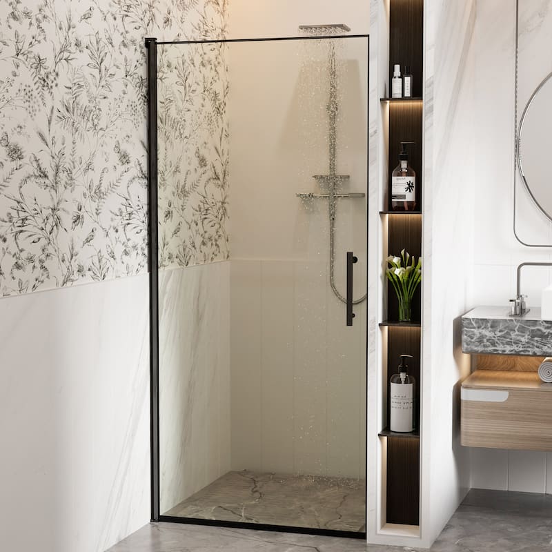 34 in.W x 72 in.H Pivot Frameless Glass Shower Door