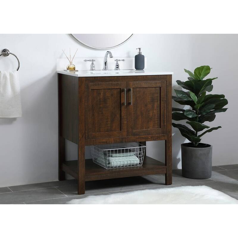 Elegant Lighting VF16030-BS Aubrey 30" Free Standing Single Basin