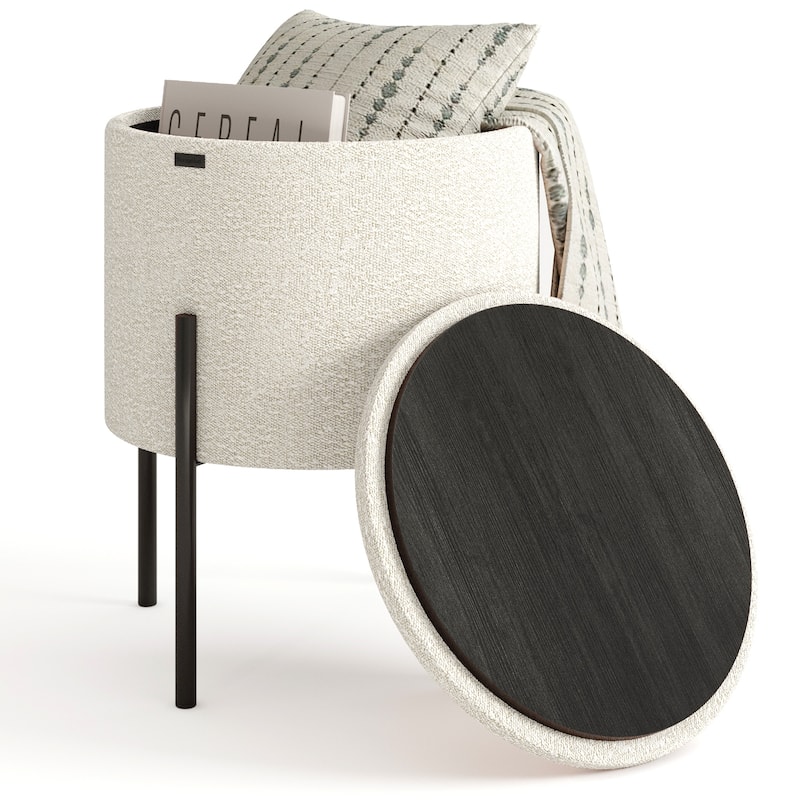 Empyrean Round Ottoman with Storage