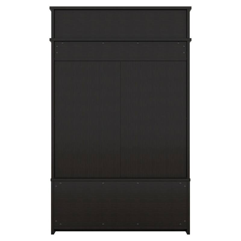 74.8'' Modern Entryway Hall Tree - Shoe Cabinet with Sliding Doors and Coat Rack