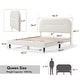 preview thumbnail 21 of 58, Furniture of America Gail Modern White Boucle Adjustable Queen-Size Platform Bed
