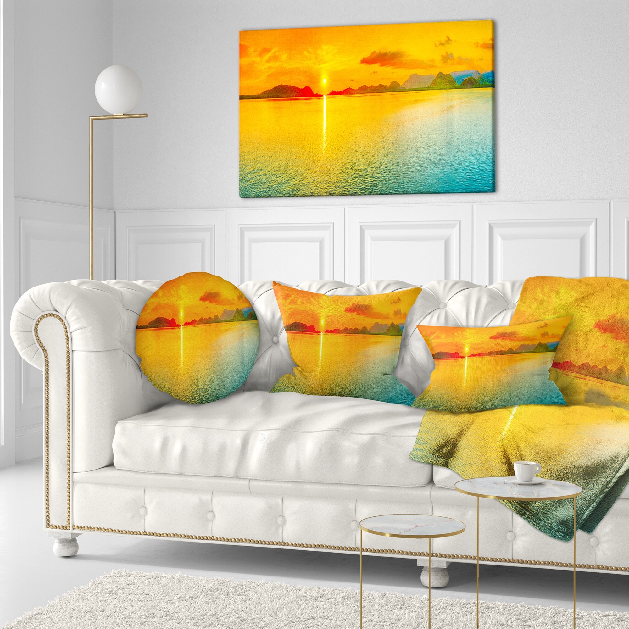 Designart - Sunset Over Sea Panorama - Seascape Photography  Mini-image