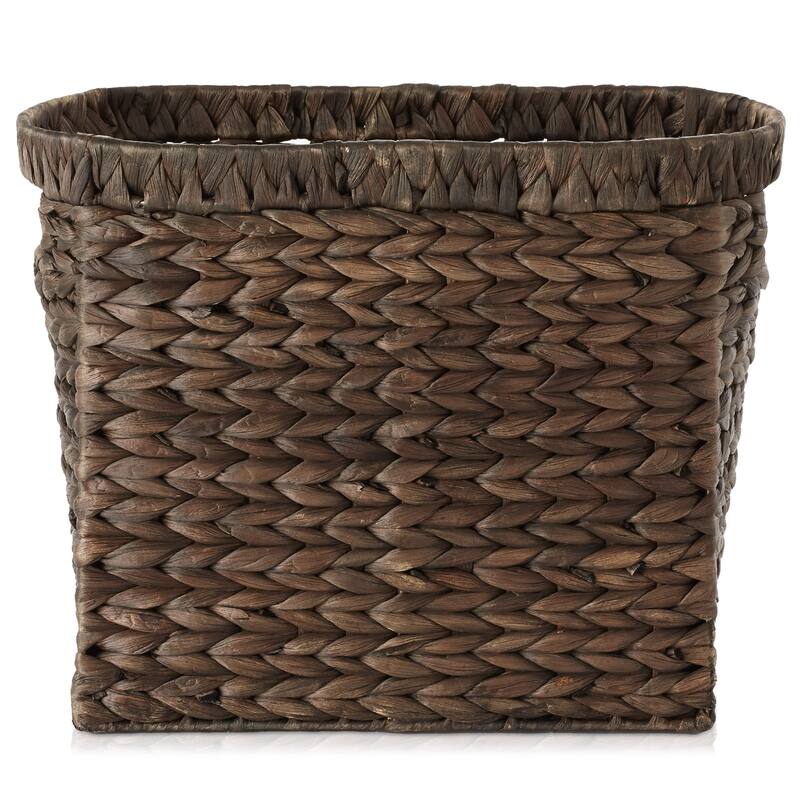 Magazine Holder Storage Basket with Handles Espresso Bathroom Bin - Espresso - Hyacinth