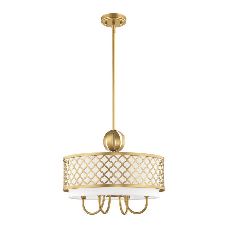 Livex Lighting Arabesque Single Light 18" Wide Drum Chandelier with