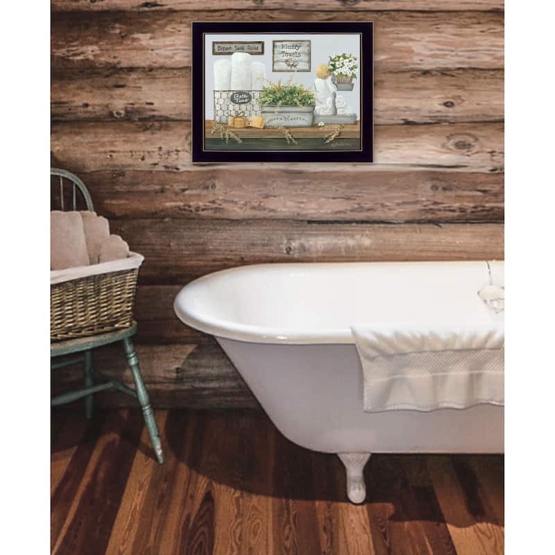 TrendyDecor4U Contemporary "Fluffy Towels" Framed Print Wall Art
