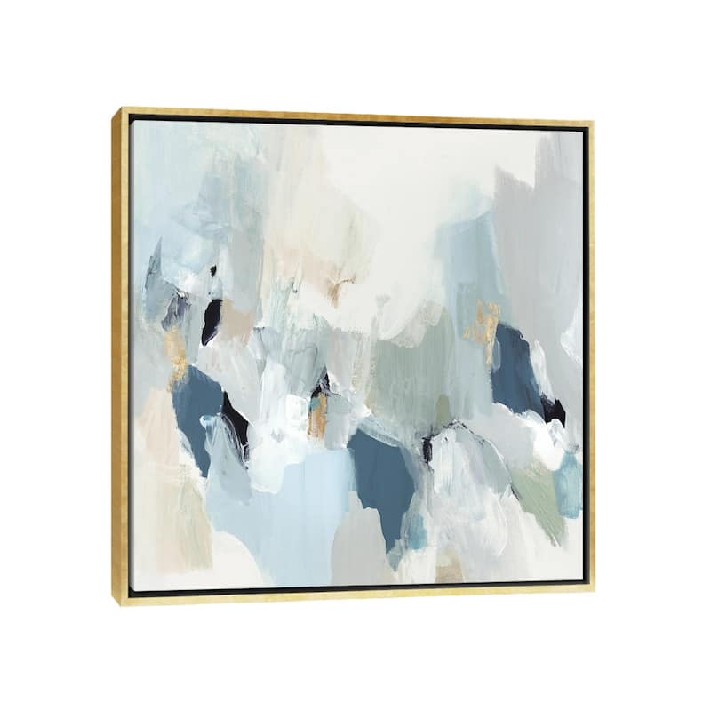 iCanvas "Little Talks II" by Isabelle Z Framed Canvas Print - Gold - 12x12