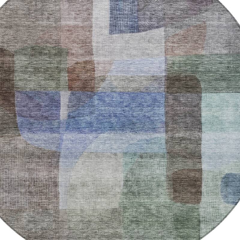 HomeRoots Abstract Transitional Rectangle Outdoor Rug