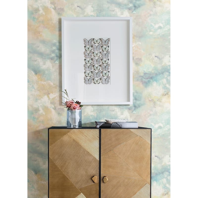 A-Street Prints Aria Aquamarine Abstract Wallpaper