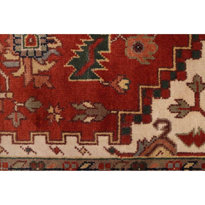 ECARPETGALLERY Hand-knotted Serapi Heritage Dark Copper Wool Rug - 9'0 x 12'0