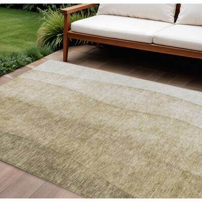 HomeRoots Ombre Transitional Rectangle Outdoor Rug