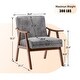 preview thumbnail 30 of 83, Homy Casa Mid-Century Modern Accent Chair, Solid Wood Frame, Extra-Thick Backrest, Wingback Lounge Chair Indoor