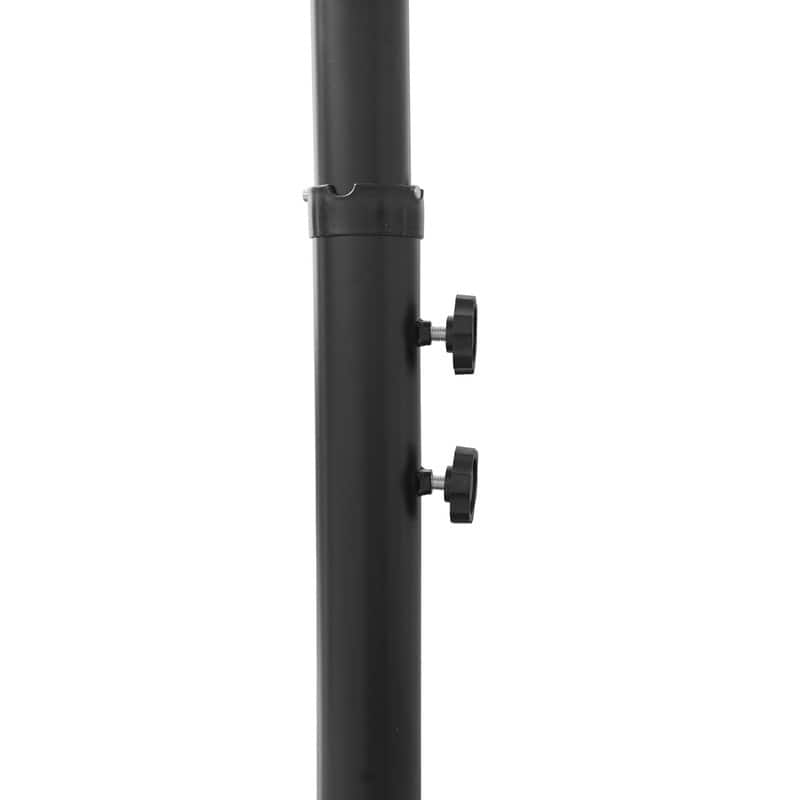 Willry Solar-Powered LED Offset Patio Umbrella with Easy Crank Lift, Tie Closure for Gardens, Balconies, Decks, Swimming pools