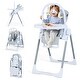 preview thumbnail 3 of 18, Gymax Foldable Baby High Chair for Babies & Toddlers w/Adjustable Light Gray
