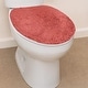 preview thumbnail 17 of 189, Home Weavers Waterford Collection Cotton Toilet Lid Rug | Elastic Fit | Fit Most Standard Toilet Lid | 18"x18" Coral