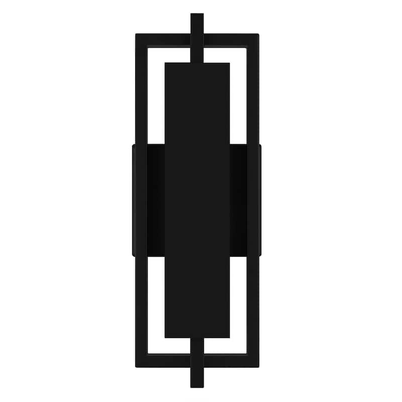 Pointsett Integrated LED Matte Black Outdoor Wall Lantern