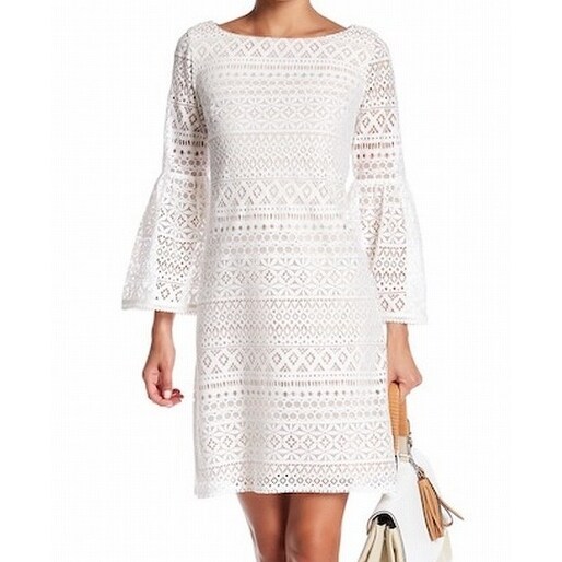 eliza j white lace dress