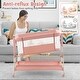preview thumbnail 16 of 16, Height Adjustable Bedside Sleeper with Storage Bag and Soft Mattress for Baby - 24.5" x 40" x 29.5"-34.5"