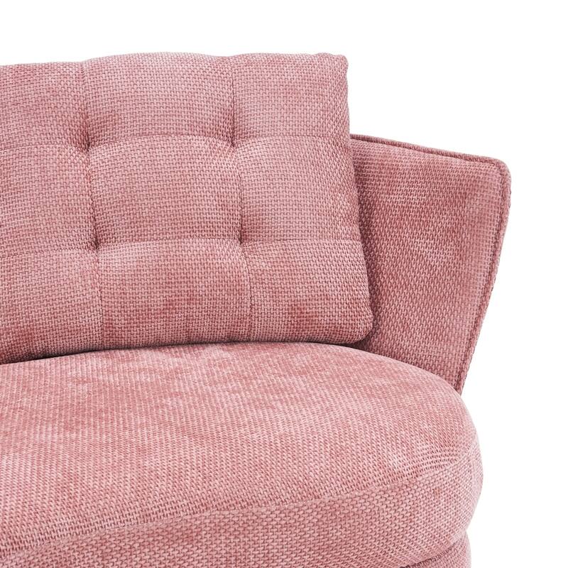 Upholstered Couch with Golden Metal Legs