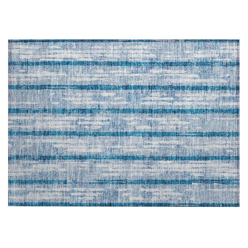 Machine Washable Indoor/ Outdoor Chantille Ombre Stripe Rug
