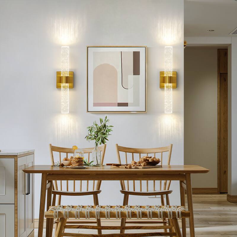 Gold Wall Sconce Bathroom Vanity Light Fixture Crystal wall light