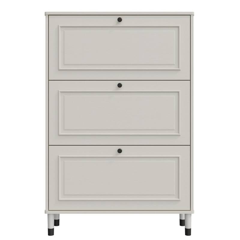 Shoe Storage Cabinet for Entryway, Narrow 3-Drawer Freestanding