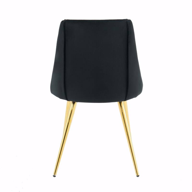 Modern Light Luxury Dining Chairs with Metal Legs-Set of 4