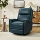 preview thumbnail 30 of 111, Fiacro 30.31" Genuine Leather Wingback Swivel Rocker Recliner with Nailhead Trim