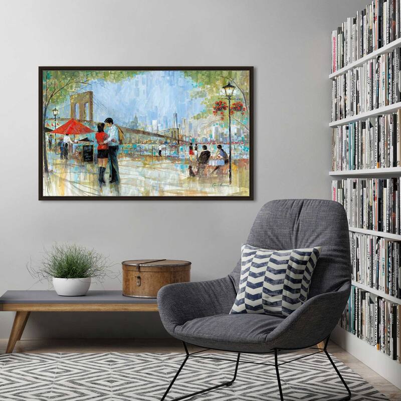 "New York Romance" by Ruane Manning Print on Floating Canvas