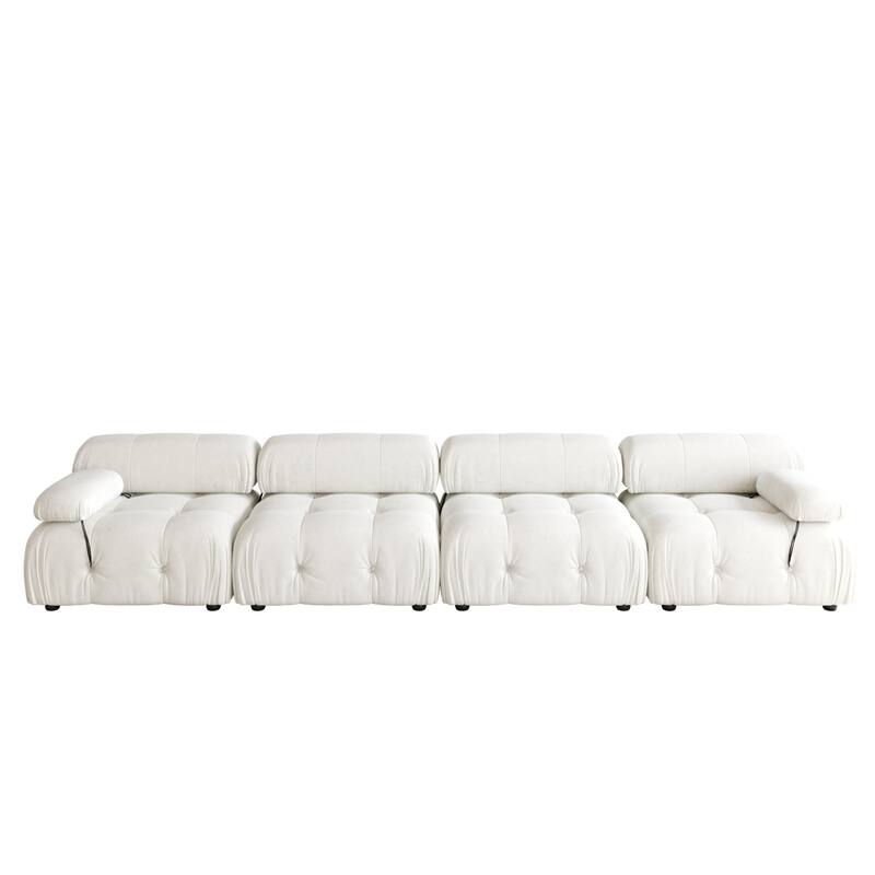 Modern Sectional Sofa Velvet Couch with 3/4 Seats.