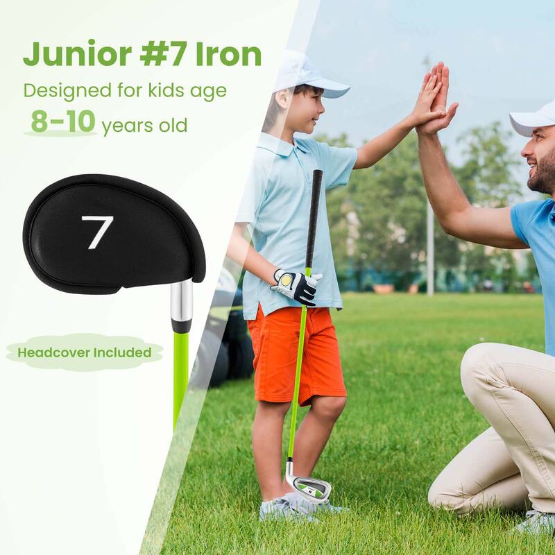 Ultimate Junior #7 Iron for Kids with Fiberglass Shaft & Headcover - See Details