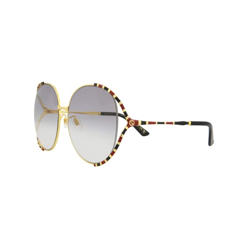 Gucci Round-Frame Metal Sunglasses
