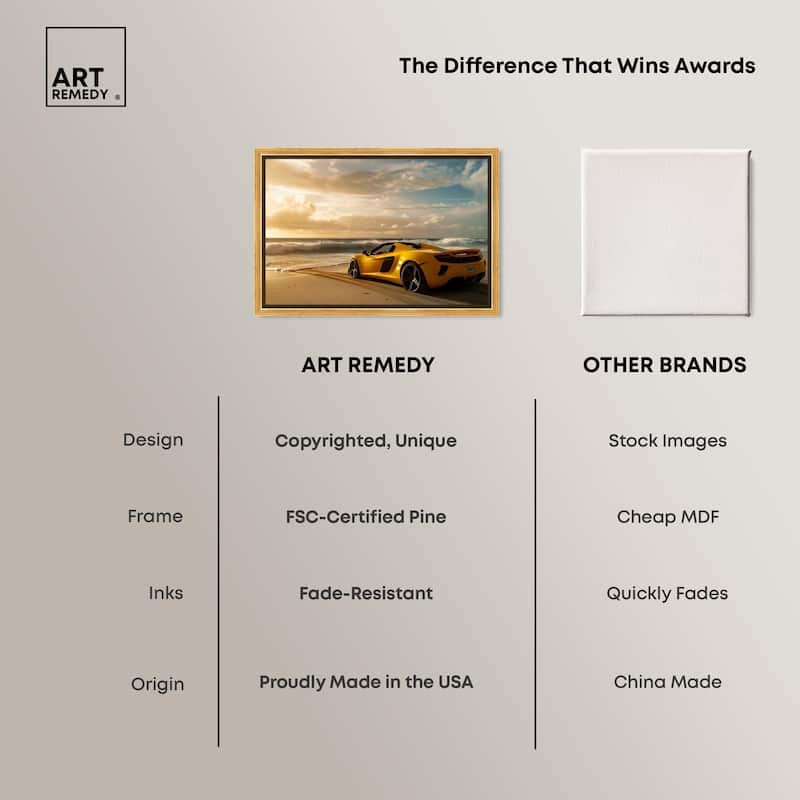 Beach Sports Car Canvas by Art Remedy