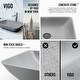 preview thumbnail 14 of 12, VIGO Duomo 18"L x 13"W x 4"H Concreto Stone Rectangular Bathroom Vessel Sink