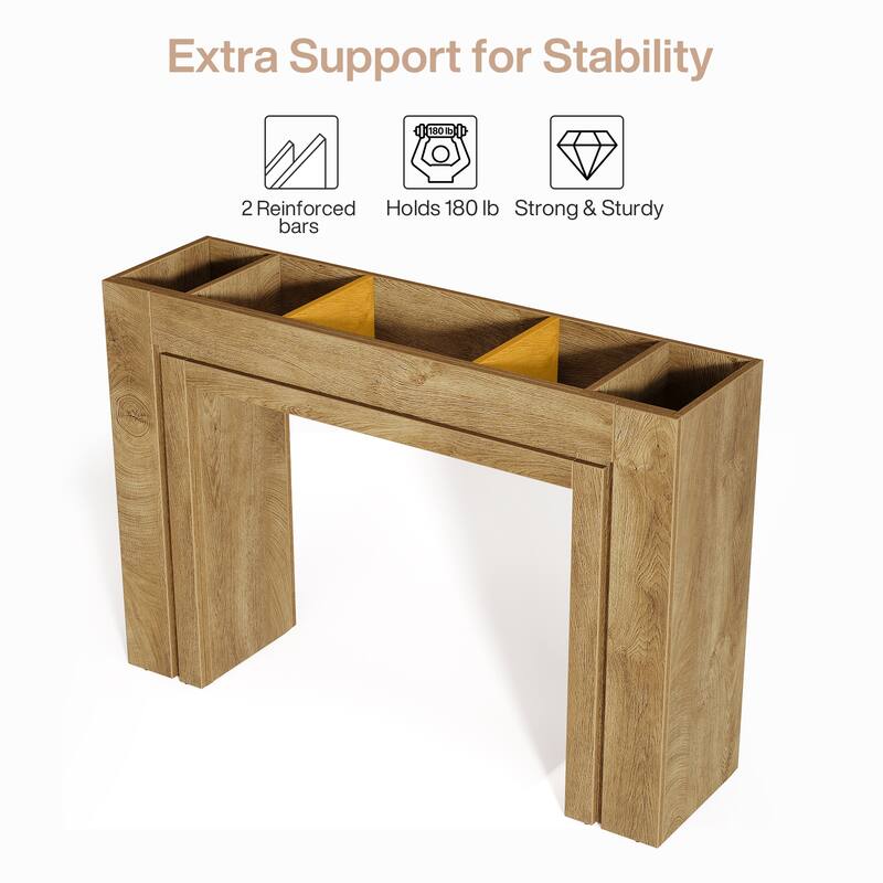 41.3-Inch Farmhouse Entryway Table, Modern Rectangular Console Table