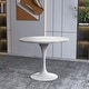 preview thumbnail 24 of 25, Verve Dining Table with a 36" Round Tabletop in White Steel Pedestal